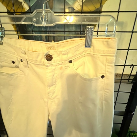 J. Crew Cream White distressed jeans - Picture 3 of 5